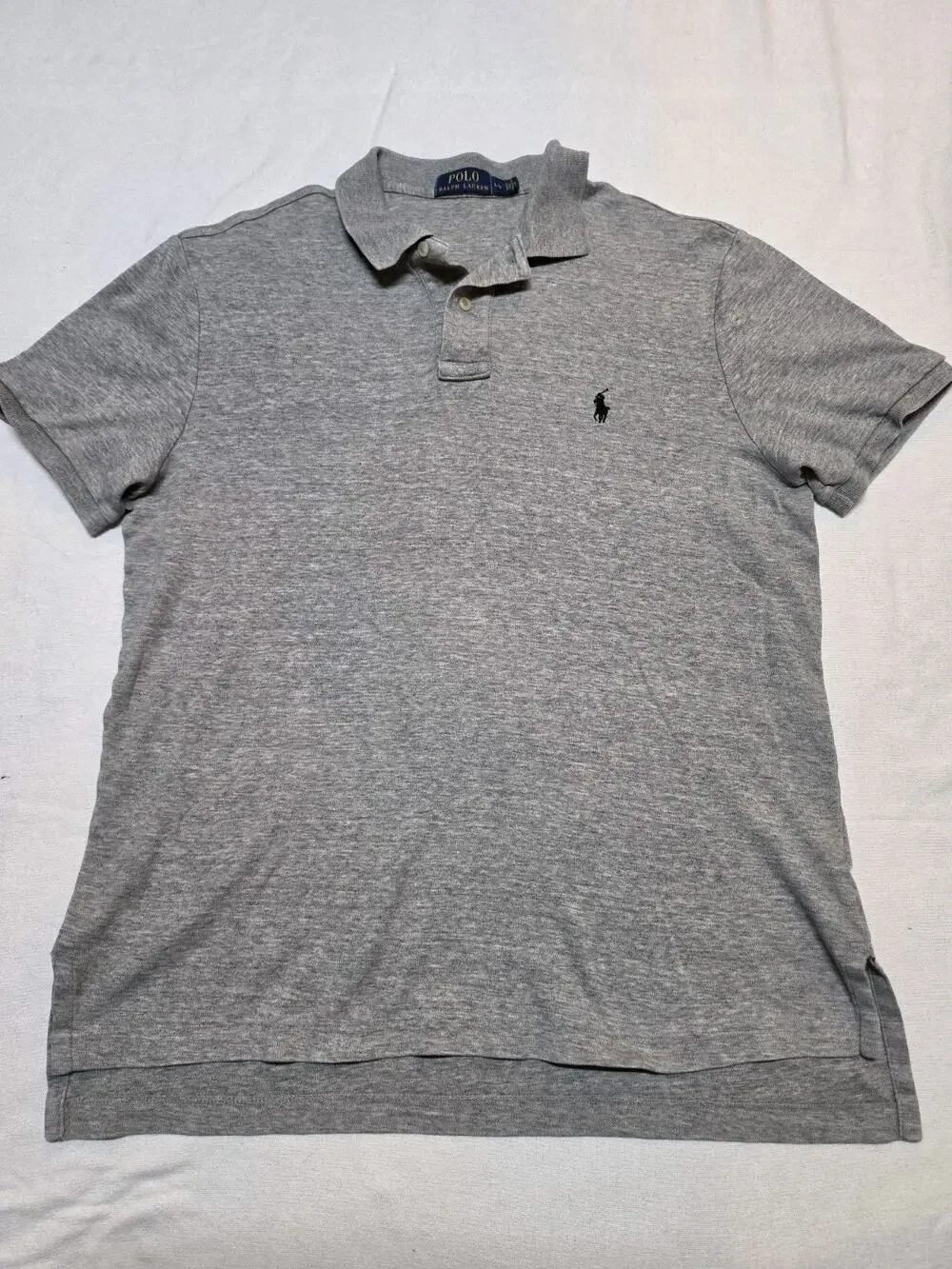 polo ralph lauren polo shirt Short Sleeve Grey Mens Size L